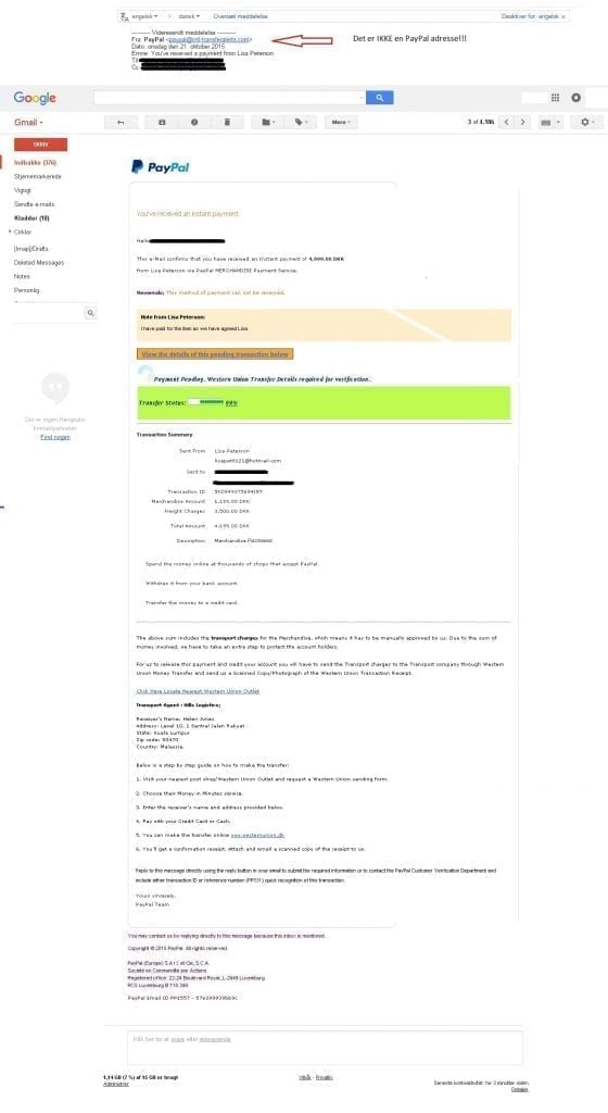 Fake PayPal